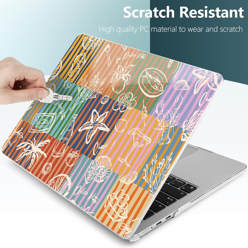 DONGKE Compatible with M4 MacBook Air 15 inch Case 2025-2023 A3241 A3114 A2941 M3 M2 Retina Display Touch ID, Plastic Hard Case & Keyboard Skin for MacBook Air 15" - Italy Mood - Image 5